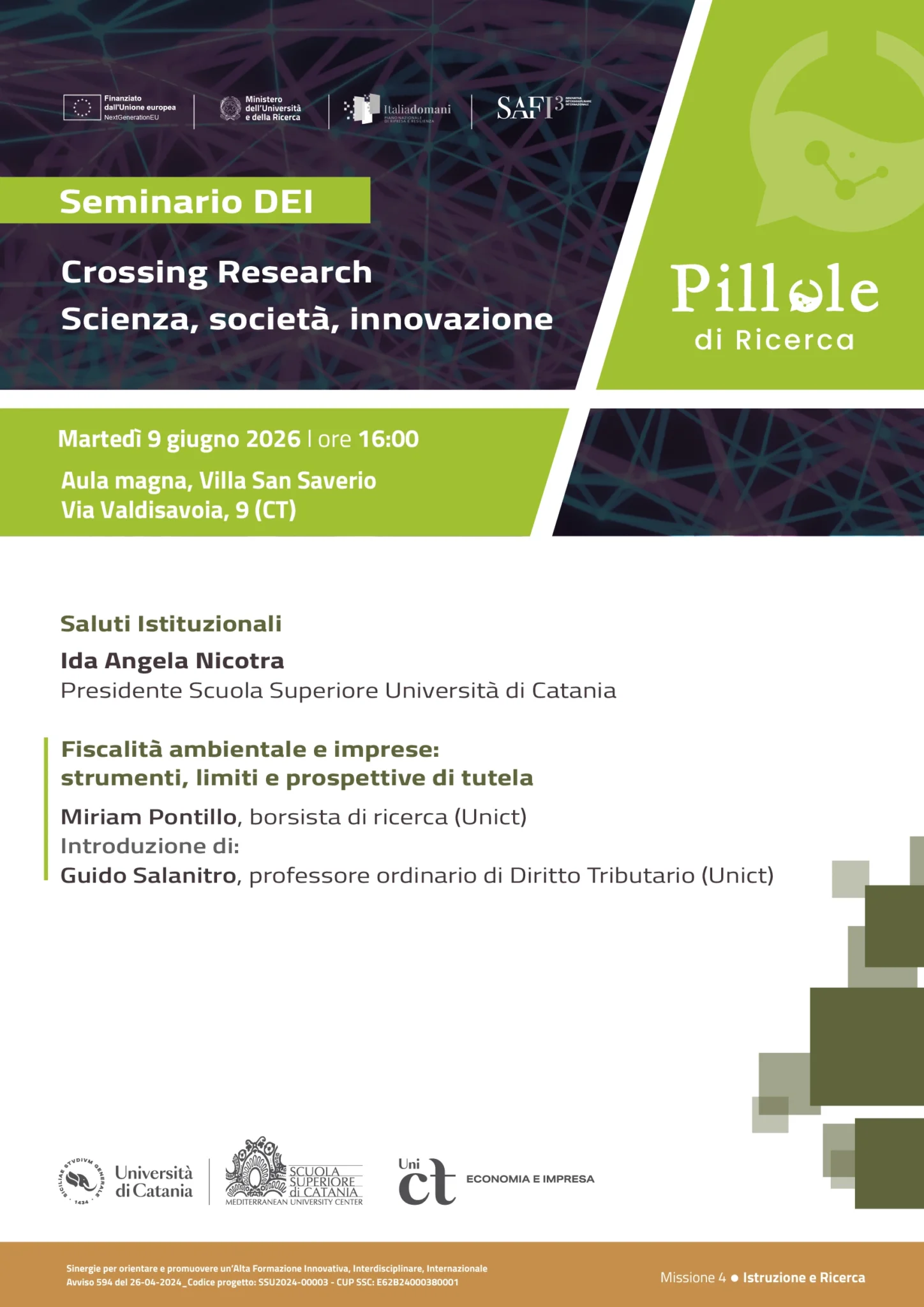 Pillola di ricerca_DEI 9 GIUGNO